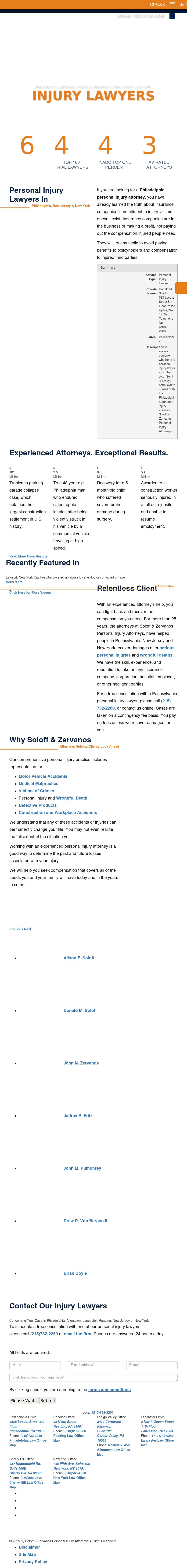 Soloff & Zervanos, P.C. - Allentown PA Lawyers